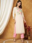 a71923e4-a606-4072-a5e1-4a77854aea471736177924464LabelKhojWomensPinkCottonJacquardPatchWorkKurtawithPantandDu1.jpg