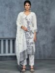 Label khoj pure embroideryjacqured kurta set