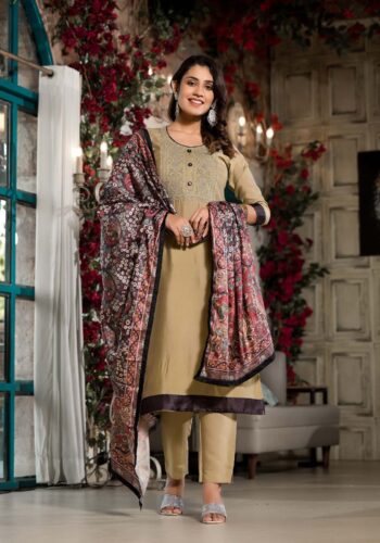 Label khoj Silk Top with cord and sequin embroidery kurta set