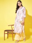 Label Khoj Women Lilen print  kurta