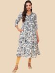 Label Khoj Women Silk Blend Alia Cut Kurta Dress