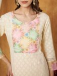 a71923e4-a606-4072-a5e1-4a77854aea471736177924464LabelKhojWomensPinkCottonJacquardPatchWorkKurtawithPantandDu1.jpg
