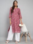 Label Khoj Women Linen Printed Kurta