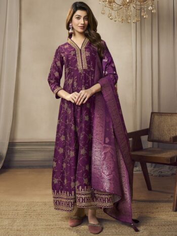 Label khoj Beautiful Anarkali kurta With Pant and Dupatta Set