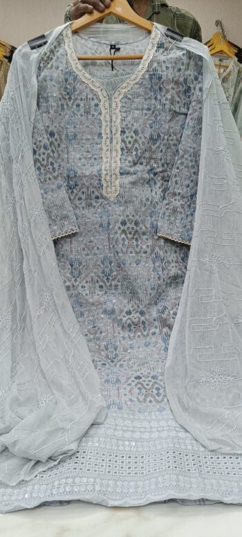 Label khoj chiffly print kurta with pant and dupatta