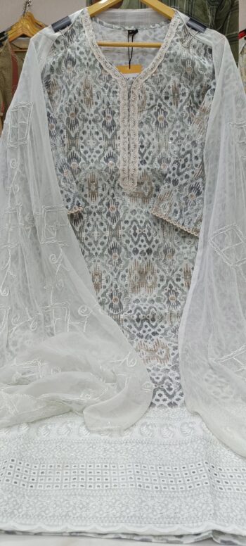 Label khoj chiffly print kurta with pant and dupatta