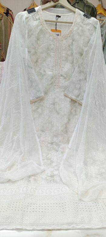 Label khoj chiffly print kurta with pant and dupatta