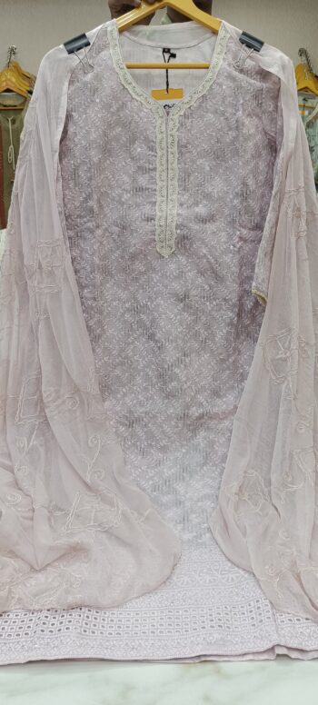 Label khoj chiffly print kurta with pant and dupatta