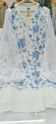 Label khoj chiffly print kurta with pant and dupatta