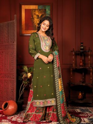 Label khoj chinon mal Embroidered Kurta With sharara & Dupatta
