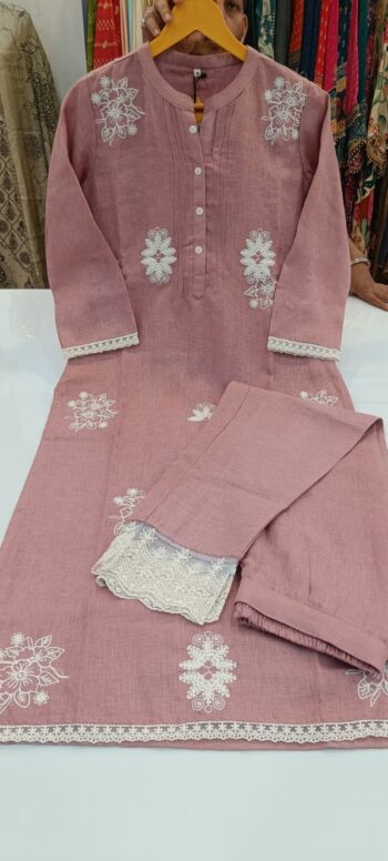 Label khoj jute linen kurta with pant