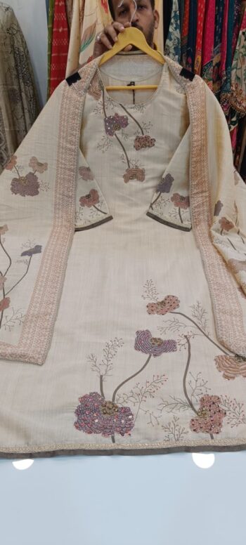 Label khoj Famous silk kurta , trouser and dupptta set