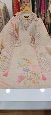 Label khoj Famous silk kurta , trouser and dupptta set