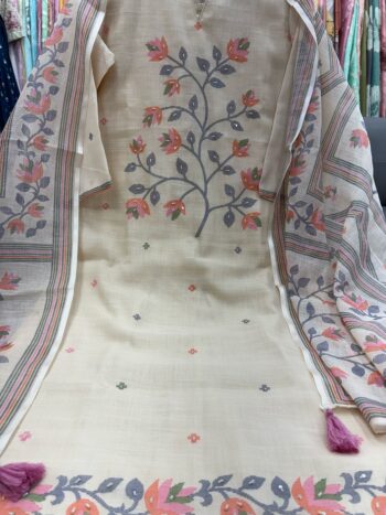 Label khoj lilen kurta , trouser and dupptta set