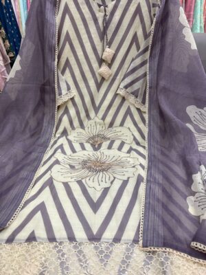 Label Khoj Women Lilen kurta, trouser and dupptta set