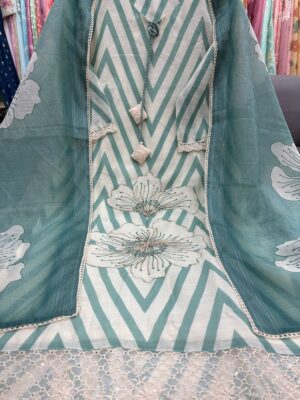 Label Khoj Women Lilen kurta, trouser and dupptta set