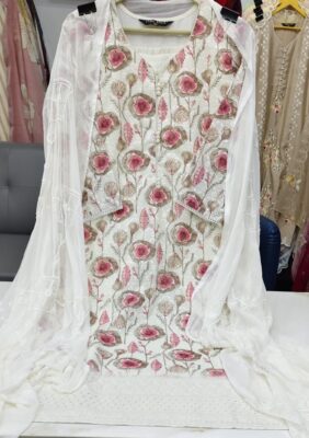 Label khoj chiffly print kurta with pant and dupatta