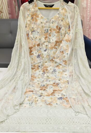 Label khoj chiffly print kurta with pant and dupatta