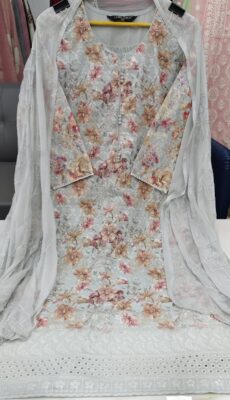 Label khoj chiffly print kurta with pant and dupatta