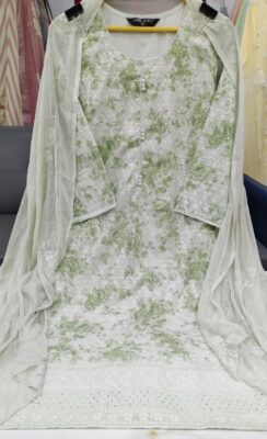 Label khoj chiffly print kurta with pant and dupatta