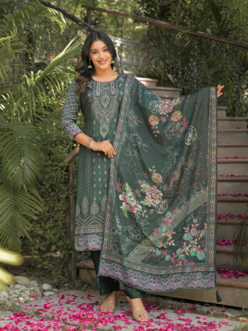 Label Khoj Women Pure viscose maslin with hand work kurta set