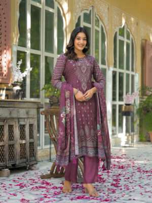 Label Khoj Women Pure viscose maslin with hand work kurta set